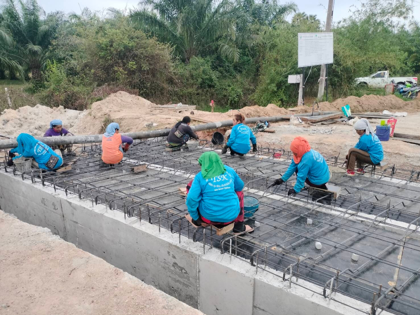 งานท่อเหลี่ยม  ขนอม ส่งมอบงาน