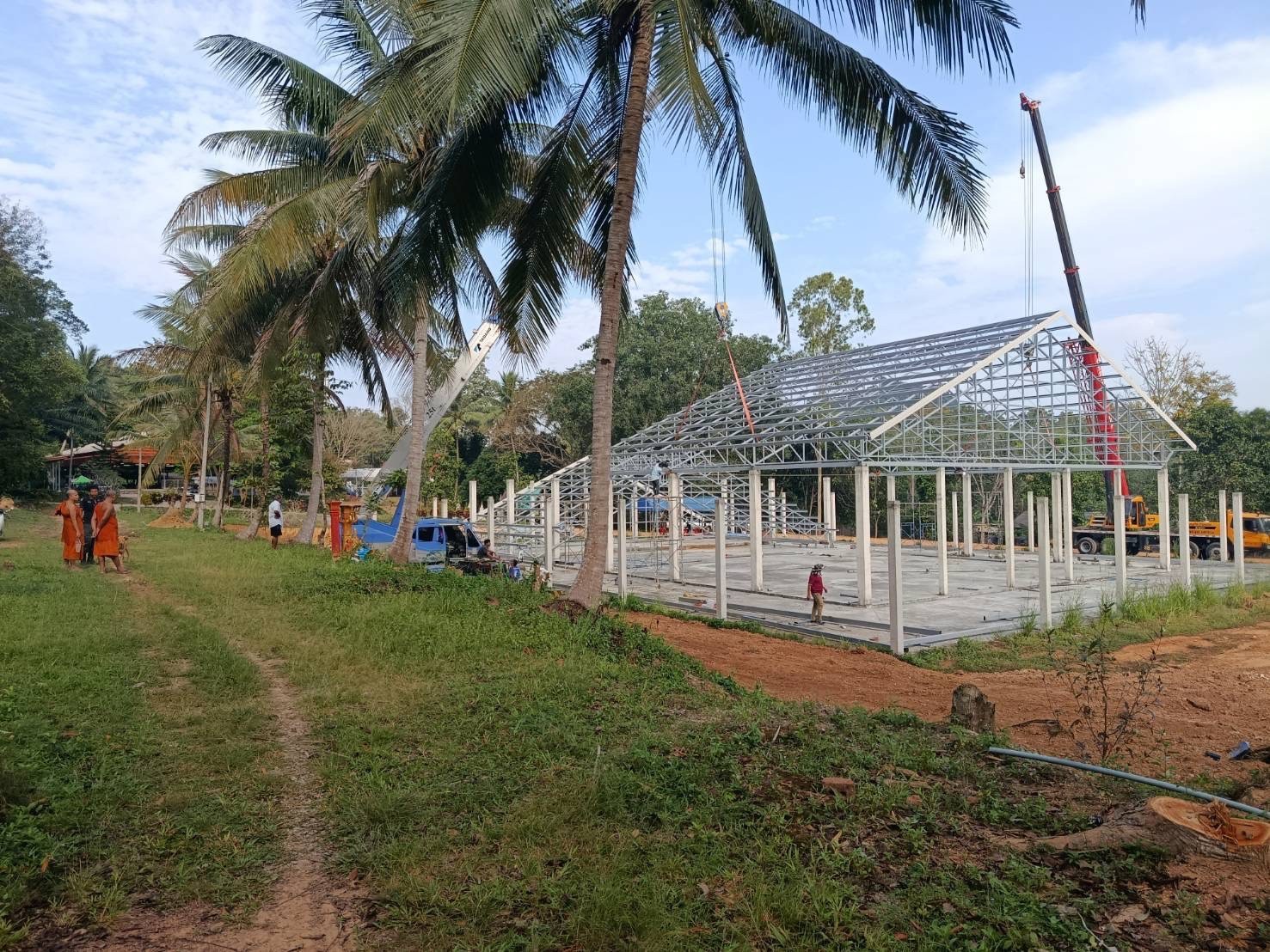อาคารศาสนกิจ วัดพรหมมหาเถร </br>ชะอวด ส่งมอบงาน